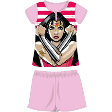  Wonder Woman nyári rövid ujjú gyerek pamut pizsama - jersey pizsama - világosrózsaszín - 122