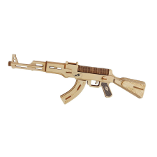 WoodCraft 3D fa mechanikus puzzle - AK47 géppisztoly fajáték