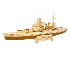 WoodCraft 3D fa mechanikus puzzle - csatahajó Prince of Wales fajáték