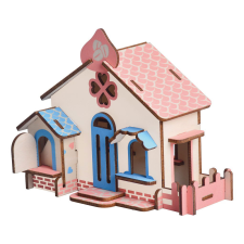 WoodCraft 3D fa mechanikus puzzle - Csokoládé ház fajáték