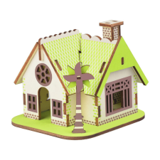 WoodCraft 3D fa mechanikus puzzle - Ellie háza fajáték