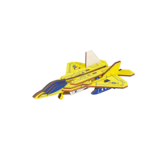 WoodCraft 3D fa mechanikus puzzle - F22 raptor vadászgép fajáték