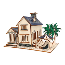 WoodCraft 3D fa mechanikus puzzle - ház a tengerparton fajáték