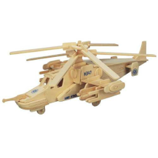WoodCraft 3D fa mechanikus puzzle - helikopter harci fajáték