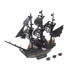 WoodCraft 3D fa mechanikus puzzle - Kalózhajó Black Pearl fajáték