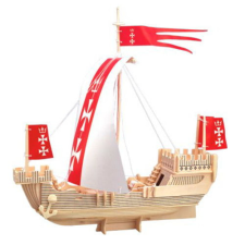 WoodCraft 3D fa mechanikus puzzle - Koga hajó fajáték