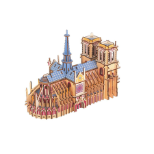 WoodCraft 3D fa mechanikus puzzle - Notre-Dame katedrális fajáték