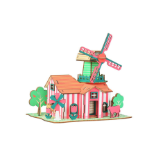 WoodCraft 3D fa mechanikus puzzle - tulipán Ranch fajáték