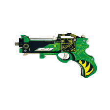 WoodCraft 3D fa mechanikus puzzle - Virbius gumiszalag pisztoly színes fajáték