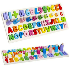  Wooden alphabet and numbers puzzle kreatív és készségfejlesztő