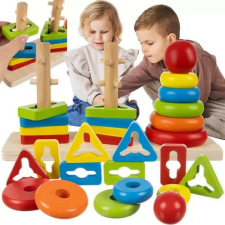 Wooden puzzle sorter Kruzzel 19870 kreatív és készségfejlesztő