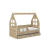 Wooden Toys Hangulatos HÁZIKÓ gyerekágy SONOMA 140x70cm matraccal és ágyneműtartóval - balos