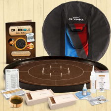 Woodestic Verseny Crokinole Gold készlet - Dió / Ében társasjáték