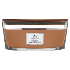 Woodwick Santal Myrrh Elipsa - Tűz melege Édes fás Illatgyertya 453g - Barna (1743609E) gyertya