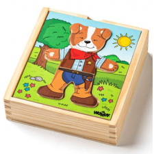Woodyland Öltöztethető kutyus fa puzzle 18 db-os – Woodyland puzzle, kirakós