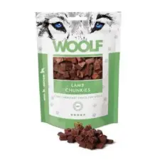  Woolf Chunkies jutalomfalat bárány 100g jutalomfalat kutyáknak