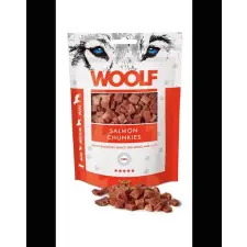 Woolf Salmon Chunkies Lazac harapások 100g jutalomfalat kutyáknak