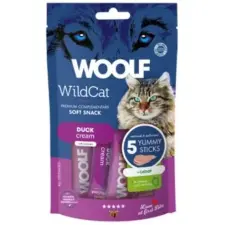  Woolf Wildcat Krémsnack Kacsa Macskamenta 5x14g jutalomfalat macskáknak