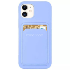 Wooze Apple iPhone 14 Plus, Szilikon tok, kártyatartóval, Wooze Card Slot, világoskék tok és táska