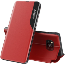 Wooze Apple iPhone 15, Oldalra nyíló tok, stand, hívás mutatóval, Wooze FashionBook, piros tok és táska