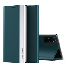 Wooze Apple Wooze Silver Line iPhone 16 Plus oldalra nyíló tok, stand, sötétzöld tok és táska