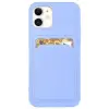 Wooze Card Slot szilikon tok kártya tartóval Huawei P40 Lite 5G világoskék