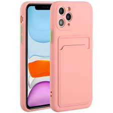 Wooze Card Slot szilikon tok kártyatartóval Samsung Galaxy A26 5G rózsaszín tok és táska