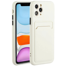 Wooze Card Slot szilikon tok kártyatartóval Xiaomi Redmi Note 14 4G (Global) fehér tok és táska