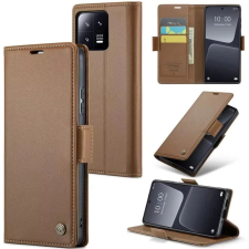 Wooze CaseME oldalra nyíló tok RFID Apple iPhone 13 Pro Max barna tok és táska