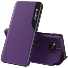 Wooze FashionBook oldalra nyitható tok hívás mutatóval iPhone 16e lila tok és táska