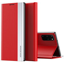 Wooze Huawei Honor 200, Oldalra nyíló tok, stand, Wooze Silver Line, piros tok és táska