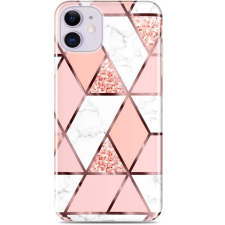 Wooze Huawei Mate 30 / 30 5G, Szilikon tok, sokszöges márvány minta, Wooze Geometric Marble, színes/rózsaszín tok és táska
