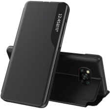 Wooze Huawei P20 Lite, Oldalra nyíló tok, stand, hívás mutatóval, Wooze FashionBook, fekete tok és táska
