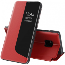 Wooze Huawei P20 Pro, Oldalra nyíló tok, stand, hívás mutatóval, Wooze FashionBook, piros tok és táska