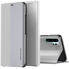 Wooze Huawei P40, Oldalra nyíló tok, stand, Wooze Silver Line, világosszürke tok és táska