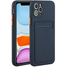 Wooze Huawei P40, Szilikon tok, kártyatartóval, Wooze Card Slot, sötétkék tok és táska