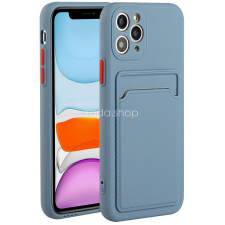 Wooze Huawei P50 / P50E, Szilikon tok, kártyatartóval, Wooze Card Slot, leander-szürke tok és táska