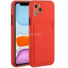 Wooze Samsung Galaxy A24 4G SM-A245F, Szilikon tok, kártyatartóval, Wooze Card Slot, piros