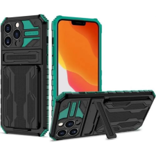 Wooze Transformer hátlaptok kitámasztóval Samsung Galaxy A03 fekete-zöld tok és táska