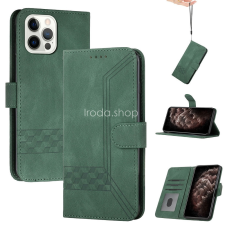 Wooze Xiaomi 12 Lite, Oldalra nyíló tok, stand, kártyatartóval, kézpánttal, Wooze Illusion, zöld tok és táska