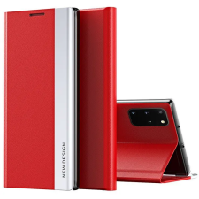 Wooze Xiaomi 14, Oldalra nyíló tok, stand, Wooze Silver Line, piros tok és táska