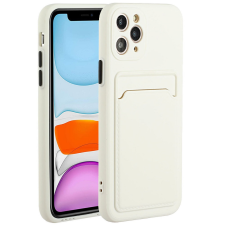 Wooze Xiaomi Mi 11 Pro, Szilikon tok, kártyatartóval, Wooze Card Slot, fehér (104367) mobiltelefon kellék
