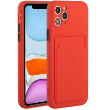 Wooze Xiaomi Poco M3, Szilikon tok, kártyatartóval, Wooze Card Slot, piros tok és táska