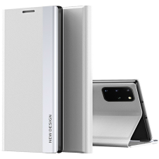 Wooze Xiaomi Redmi 10A, Oldalra nyíló tok, stand, Wooze Silver Line, világosszürke tok és táska