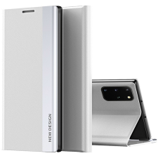 Wooze Xiaomi Redmi 10A, Oldalra nyíló tok, stand, Wooze Silver Line, világosszürke (123204) tok és táska