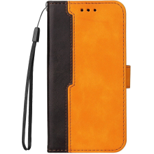 Wooze Xiaomi Redmi K40S 5G / Poco F4 5G, Oldalra nyíló tok, stand, kártyatartóval, kézpánttal, Wooze Colour Wallet, narancssárga tok és táska