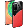 Wooze Xiaomi Redmi Note 11T 5G / Note 11S 5G / Poco M4 Pro 5G, Szilikon tok, bőr és plexi hátlap, közepesen ütésálló, mágneses tartóval kompatibilis, Wooze Texture, piros (114493)
