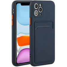 Wooze Xiaomi Redmi Note 9T 5G, Szilikon tok, kártyatartóval, Wooze Card Slot, sötétkék tok és táska