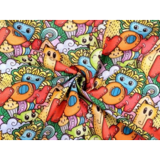  Wow mintás pamutanyag dekorációs kellék