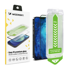 Wozinsky 9H edzett üveg tartó kerettel iPhone 15 Wozinsky Premium Glass - fekete fólia mobiltelefon kellék